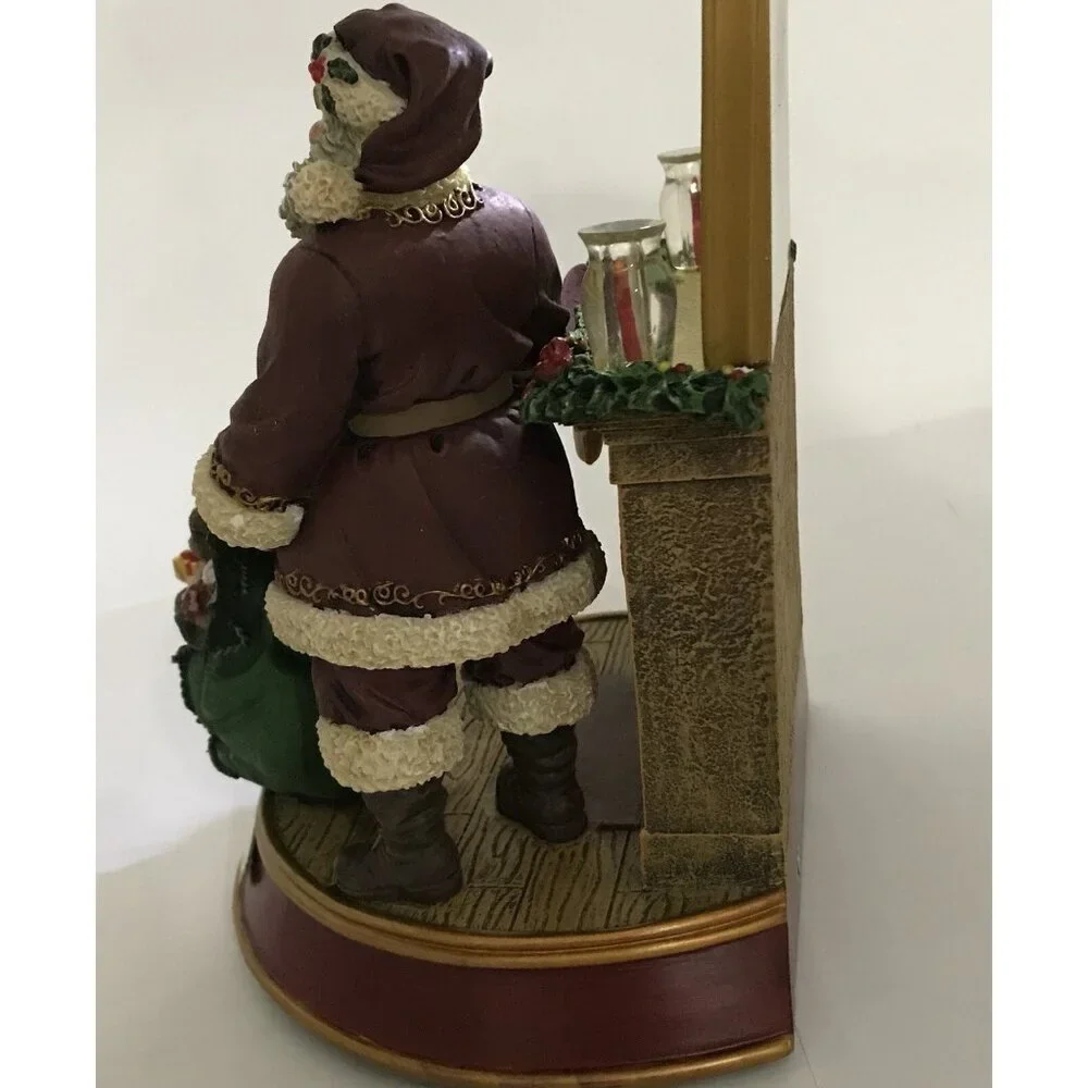 Thomas Kinkade Light Up The Holidays Light Of Christmas Santa Fireplace Bradford